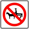 Animal-drawn vehicles prohibited
