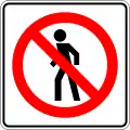 Pedestrians prohibited