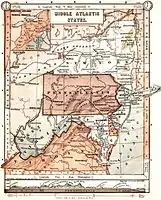 An 1897 map displays an inclusive definition of the Mid-Atlantic region.