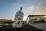 'Bottle O' Notes' sculpture and Middlesbrough Institute of Modern Art (MIMA)