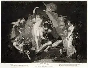 Image 92A Midsummer Night's Dream, by Henry Fuseli/J. P. Simon (edited by Durova) (from Wikipedia:Featured pictures/Culture, entertainment, and lifestyle/Theatre)