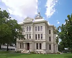 The Milam County Courthousein Cameron. The Courthouse was added to the National Register of Historic Places on December 20, 1977.