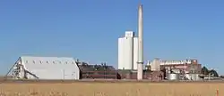Western Sugar storage facility and closed sugar factory in Mitchell