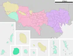 Location of Miyake in Tokyo Metropolis