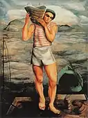 Moïse Kisling, c.1920, Le pêcheur (The Fisherman), oil on canvas, 82 x 61.7&nbsp;cm, private collection