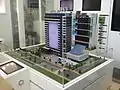 Model of LS Tower as shown on the exhibition inside LS Tower, 1st floor