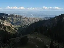 A view south from Moldo-ashuu pass—one of the gateways into the jayloo at Song Köl.