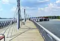 The pier in Płock, Poland. The view westwards.
