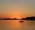 Montague Harbour sunset in summer