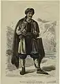 "Montenegrin from Cetinje" painting, Carl Werner, 1853.