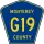 County Road G19 marker