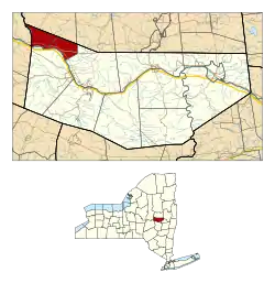 Location in Montgomery County and the state of New York.