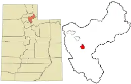 Location in Morgan County and the state of Utah