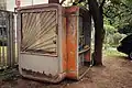 dilapiteted K67 kiosk in Moskow, Russia