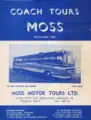 A leaflet promoting Moss Motor Tours, picturing a Plaxton Paramount coach.