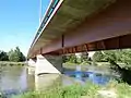 Road bridge over the Mura river in Sveti Martin na Muri