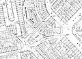 Motcombe Street on an 1895 Ordnance Survey map showing the Pantechnicon on the north side