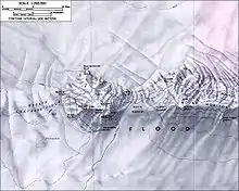 Topographical map of Mount Berlin