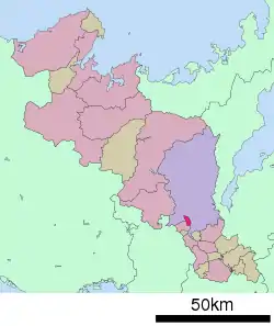 Location of Mukō in Kyoto Prefecture