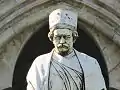 A statue of Cowasji Jehangir Readymoney who donated money for construction