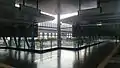 The left leads to the station, the right goes to the exit of Entrance B.