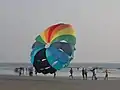 Para gliding at Muzhappilangad Beach
