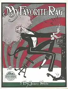 "My Favorite Rag" by James White, illustration by Grim Natwick (one of his earliest published works), 1915