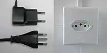 Brazilian 10 ampere socket and plugs