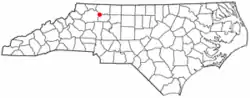 Location of Elkin, North Carolina