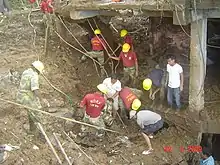 NDRF clearing debris of the Darjeeling landslide
