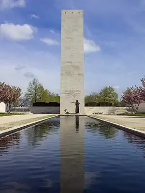 Image 7Netherlands American CemeteryPhotograph: Andrew ShivaThe memorial tower at the Netherlands American Cemetery, a World War II war cemetery in Margraten, the Netherlands. Administered by the American Battle Monuments Commission, the cemetery holds 8,301 graves in an area of 65.5 acres (26.5&nbsp;ha). The site includes a reflecting pool, museum, and a Court of Honor, the walls of which contain the Tablets of the Missing, on which are recorded the names of 1,722 American missing.More selected pictures