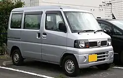 Nissan Clipper Van U71V (2003-2012) .mw-parser-output .hatnote{font-style:italic}.mw-parser-output div.hatnote{padding-left:1.6em;margin-bottom:0.5em}.mw-parser-output .hatnote i{font-style:normal}.mw-parser-output .hatnote+link+.hatnote{margin-top:-0.5em}Further information: Mitsubishi Minicab