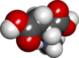 Spacefill model of N-methyl-D-aspartic acid