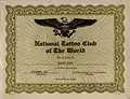 National Tattoo Club of the World, issued from „Philadelphia“ Eddie Funk, 1977.