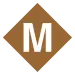 Brown M diamond bullet 1986-2005