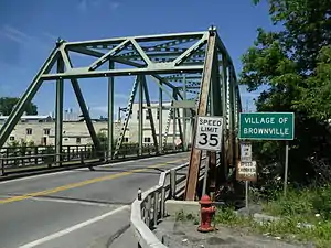 Entering the village of Brownville on Bridge Street