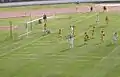 New Zealand attacking the Malaysian goal during a friendly match