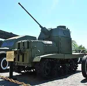 Soviet NI tank improvised fighting tractor of WWII.