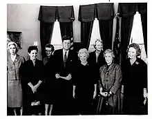 President John F. Kennedy meets with recipients of the 1962 Federal Woman’s Award, 1962.