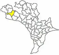Mandal map of Krishna district showing  Nandigama mandal (in yellow)