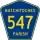 Parish Road 547 marker