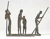 Naufragés sur un radeau, bronze, Valentin Gallery