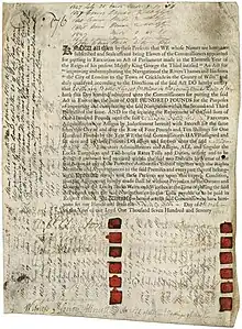 Government bond of £100 for Improving and compleating the Navigation of the Rivers Thames and Isis from the City of London to Town of Cricklade in the County of Wilts, issued 25 March 1774, bearing interest at 4.5% per annum, printed on vellum