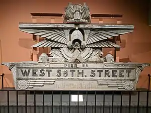 Complex Art Deco cartouche in the New York State Museum, Albany, New York
