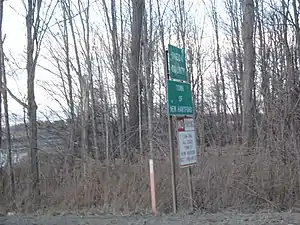 Entering New Hartford and Oneida County along County Route&nbsp;24A.