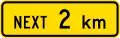 (PW-24) Sign effective for the next 2 kilometres