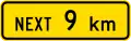 (PW-24) Sign effective for the next 9 kilometres