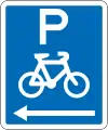 (R6-52.1) Cyclists Parking (on the left of this sign)
