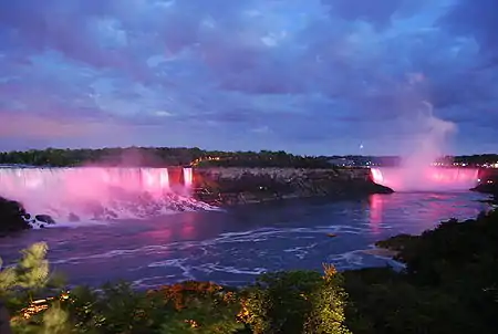 Image 3The Niagara Falls are voluminous waterfalls on  the Niagara River, straddling the international border between the Canadian province of Ontario and the U.S. state of New York.
