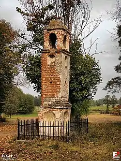A roadside historic pillar shrine in Niedarczów Górny-Kolonia